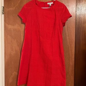 Emily & Fin Lina dress in Red Broderie Anglaise